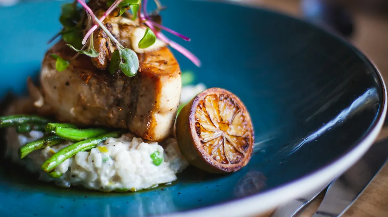 A plated dish at a fine-dining restaurant