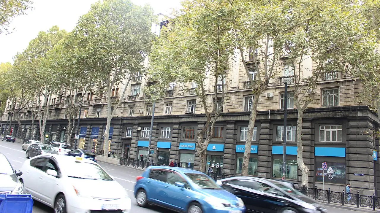 TBC Bank office on Rustaveli Avenue in Tbilisi