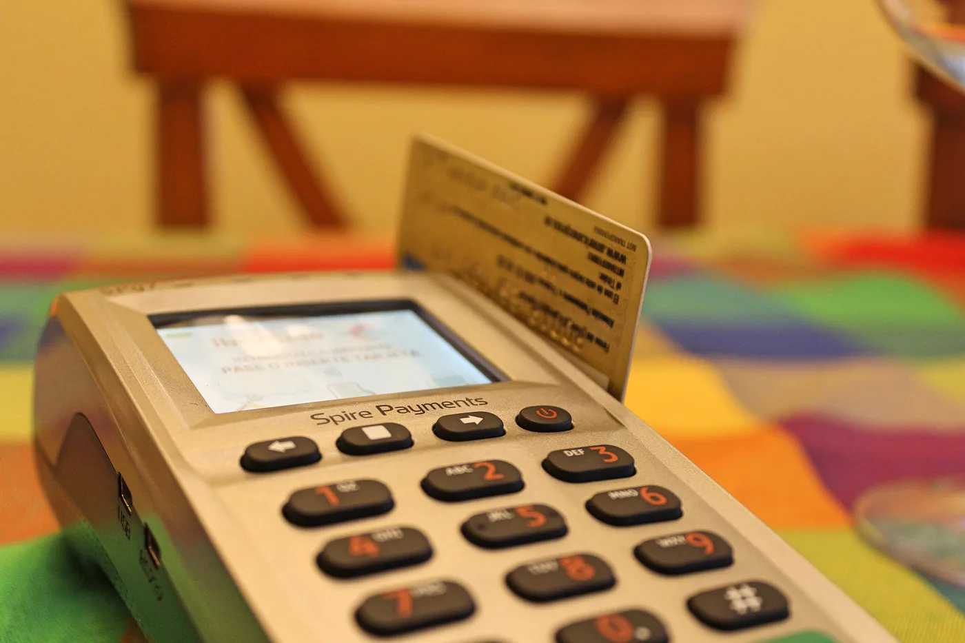 Paying by card on a payment terminal