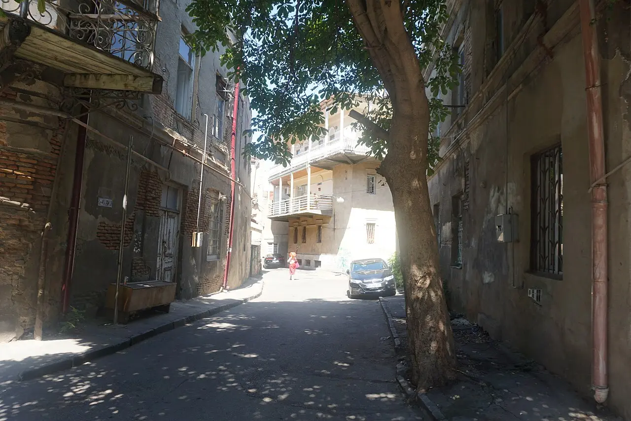 Old residential houses in central Tbilisi