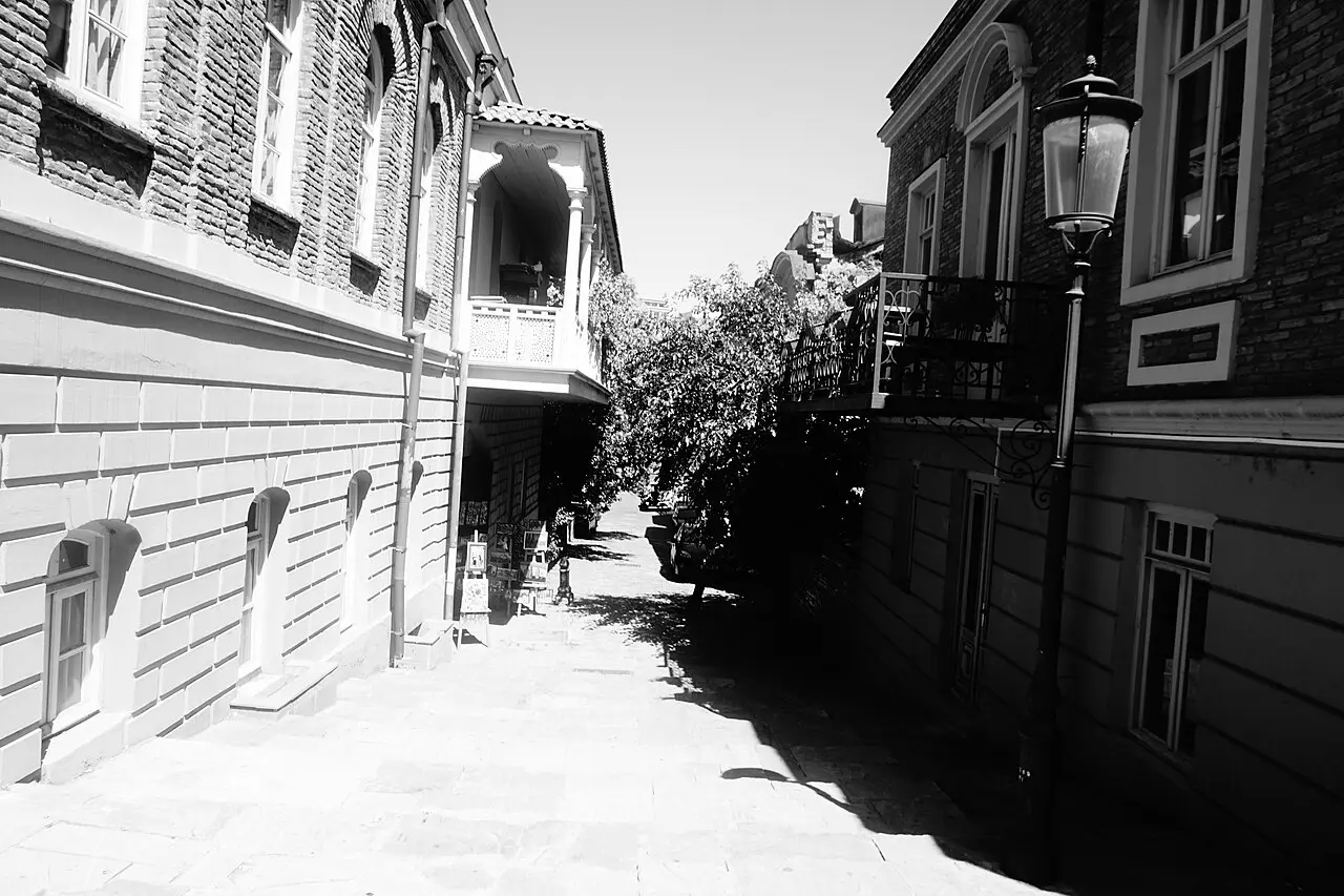 A street with old houses in Tbilisi
