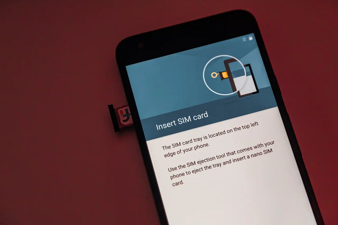Inserting a SIM card into a smartphone