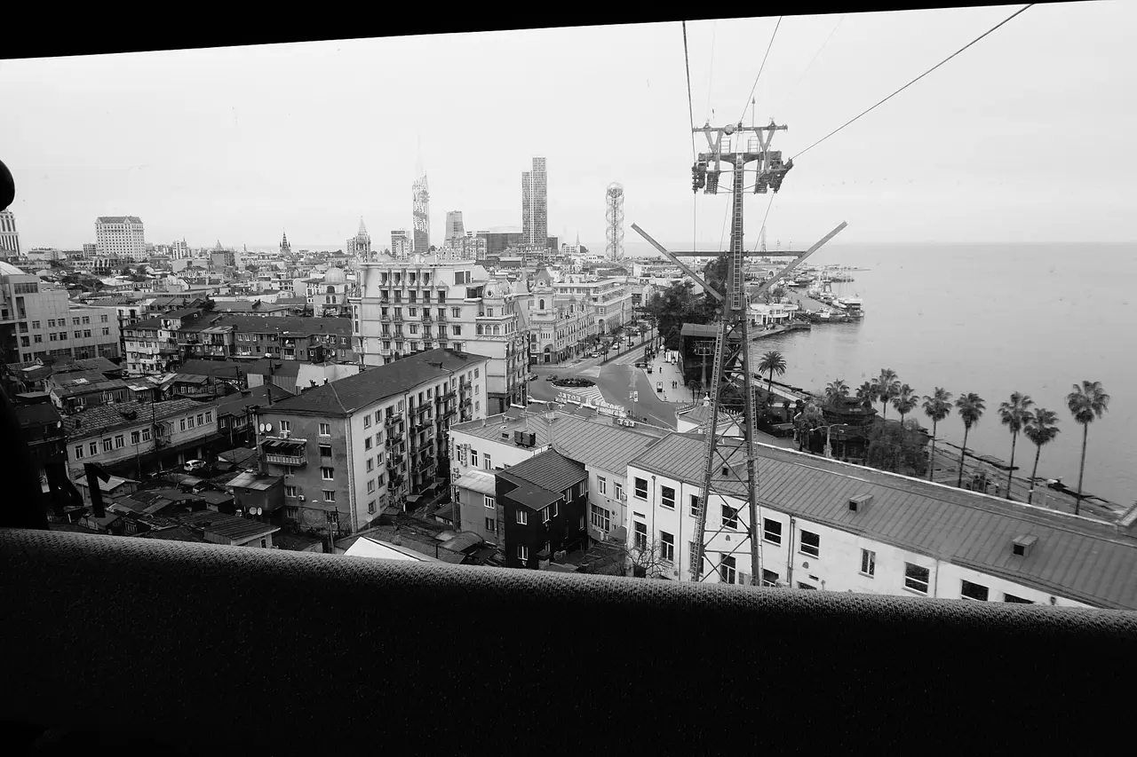 An Argo cabin climbing above Batumi