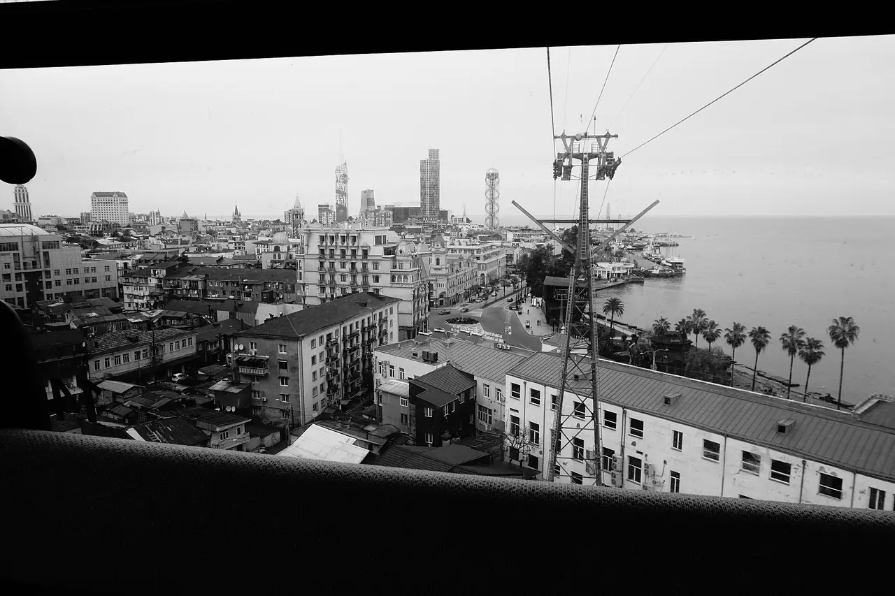 Batumi and the coast from an Argo cabin