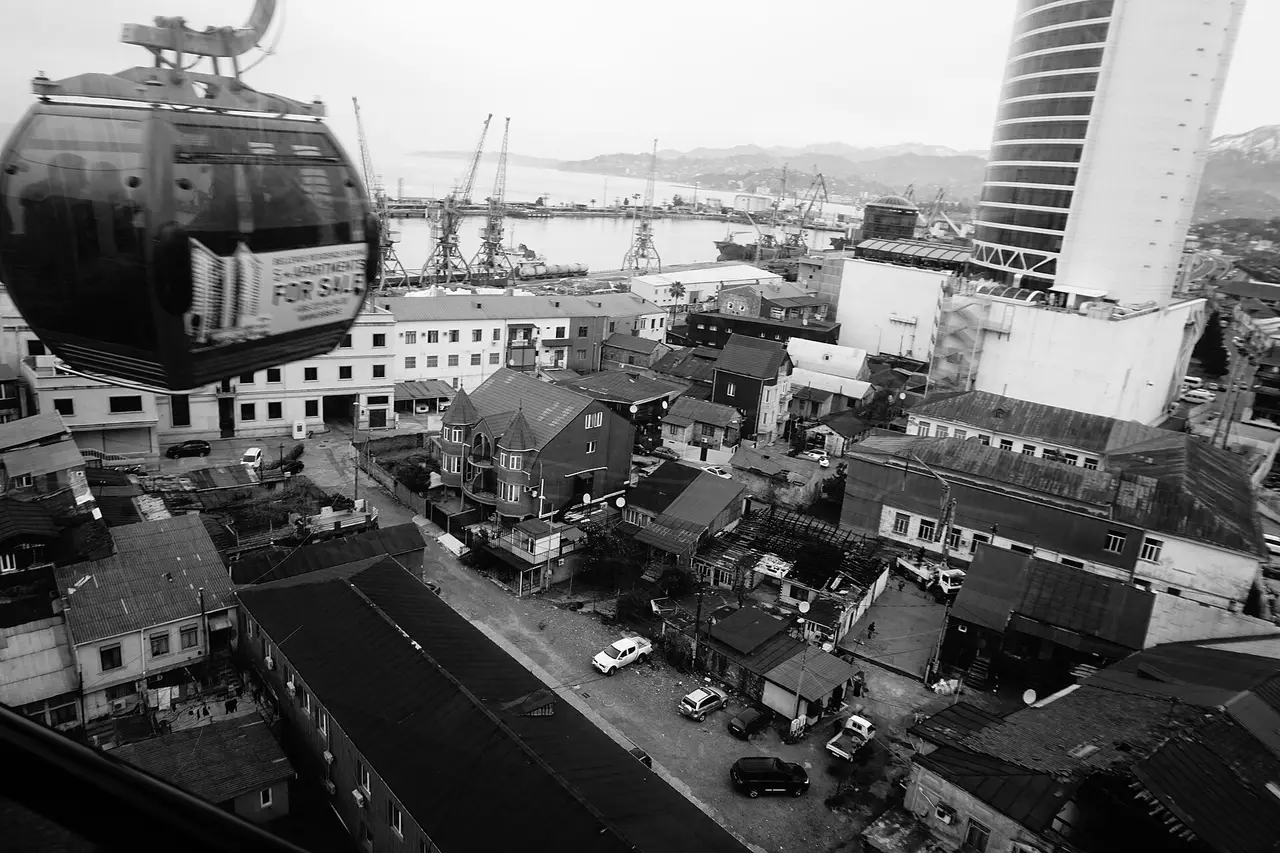 View from an Argo cabin over the city and sea