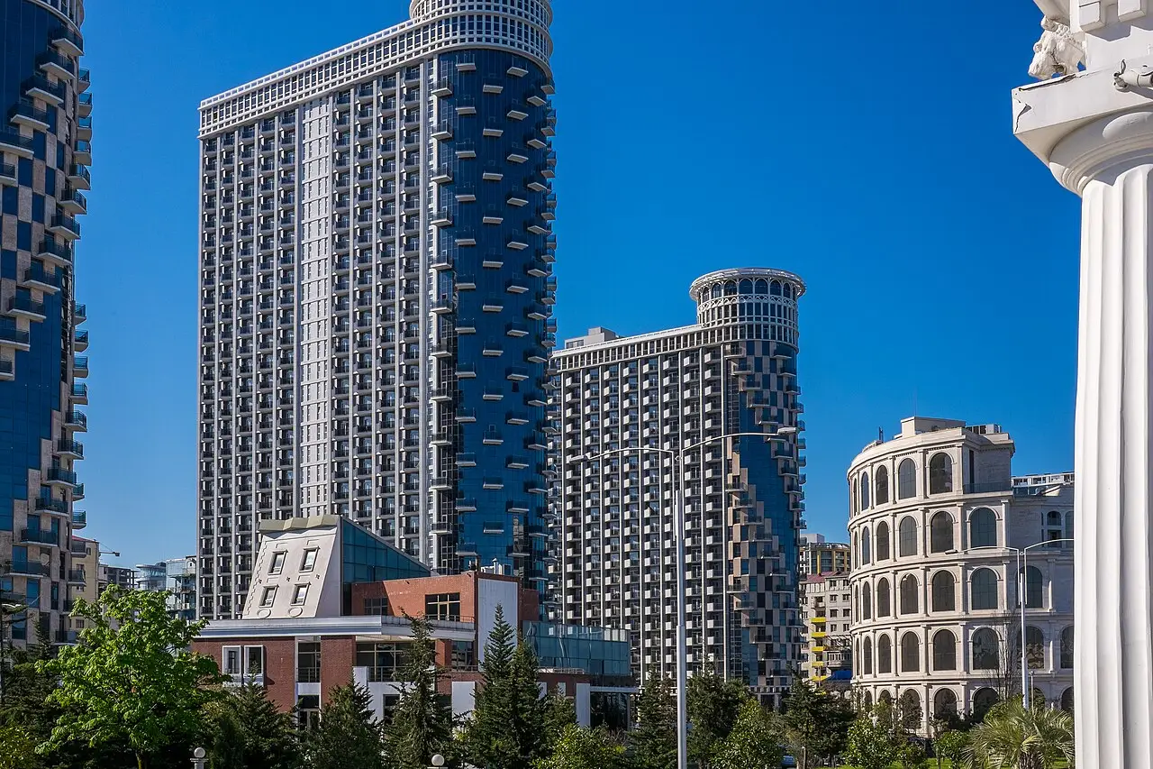 Modern high-rises of the new part of Batumi