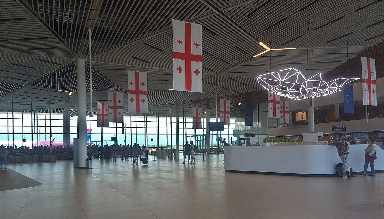 The information area inside Kutaisi airport