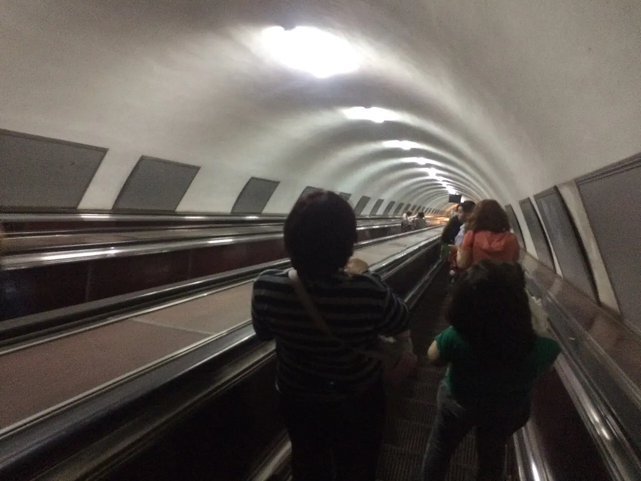 A metro station in Tbilisi with a platform