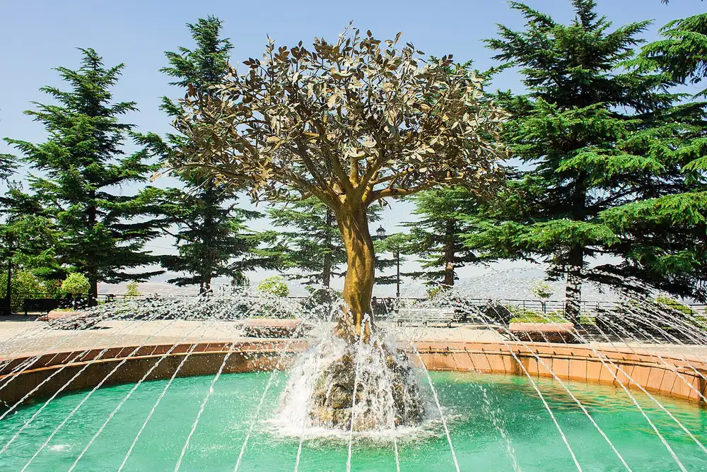 The "Wishing Tree" fountain in Mtatsminda Park