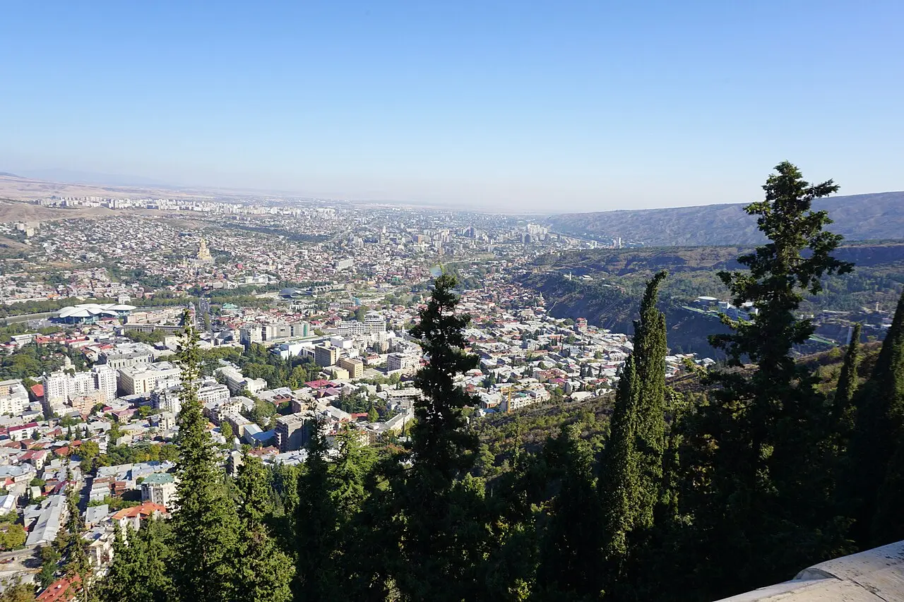 Panorama of Tbilisi from the Mtatsminda viewpoint