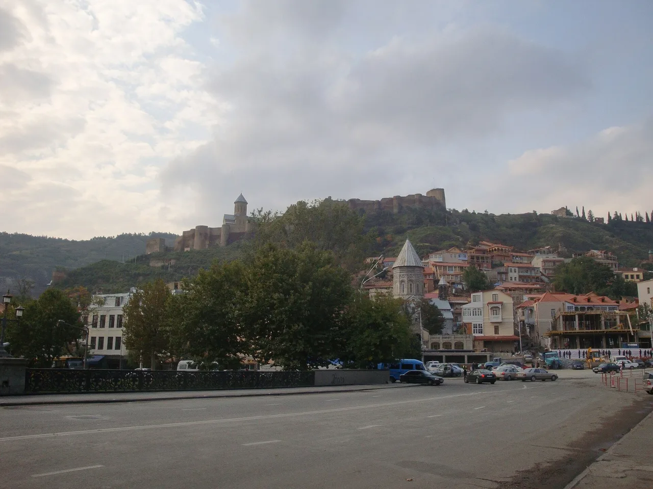 A view of old Tbilisi with the Narikala fortress on the hill