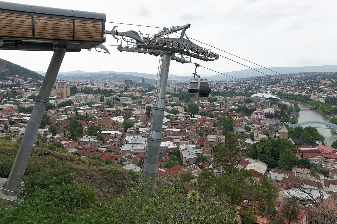 Cable car above Tbilisi