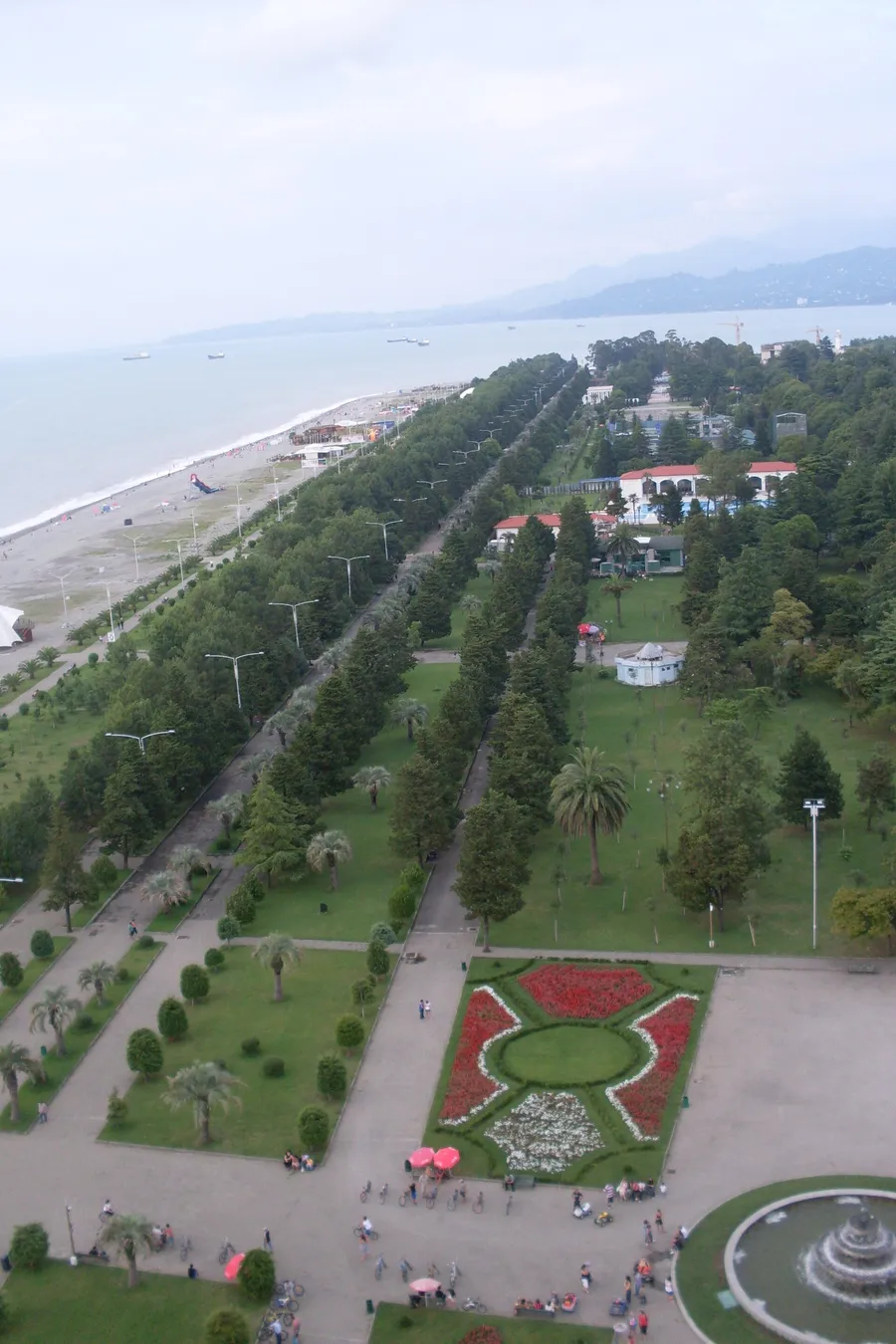 The seaside park and boulevard of Batumi by the Black Sea