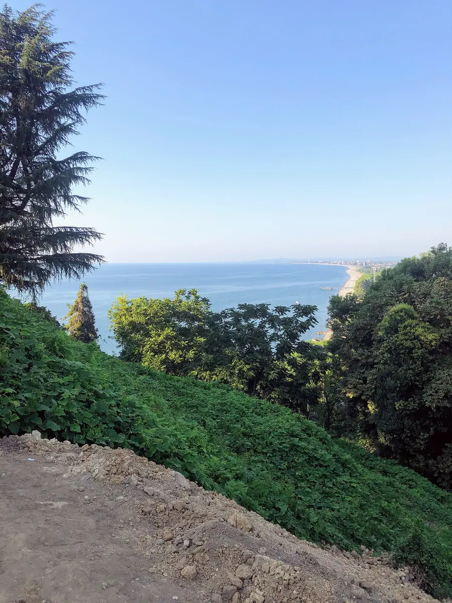 View of the Black Sea from the cliffs of Tsikhisdziri by Petra fortress