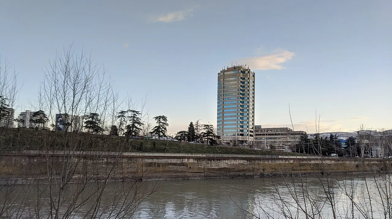 Tower of the Georgian Ministry of Health and Labour in the Didube district of Tbilisi