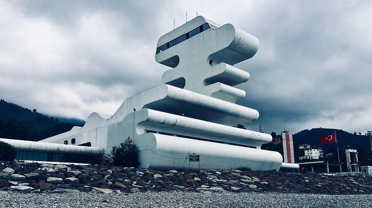 Sarpi border crossing point between Georgia and Turkey on the Black Sea coast