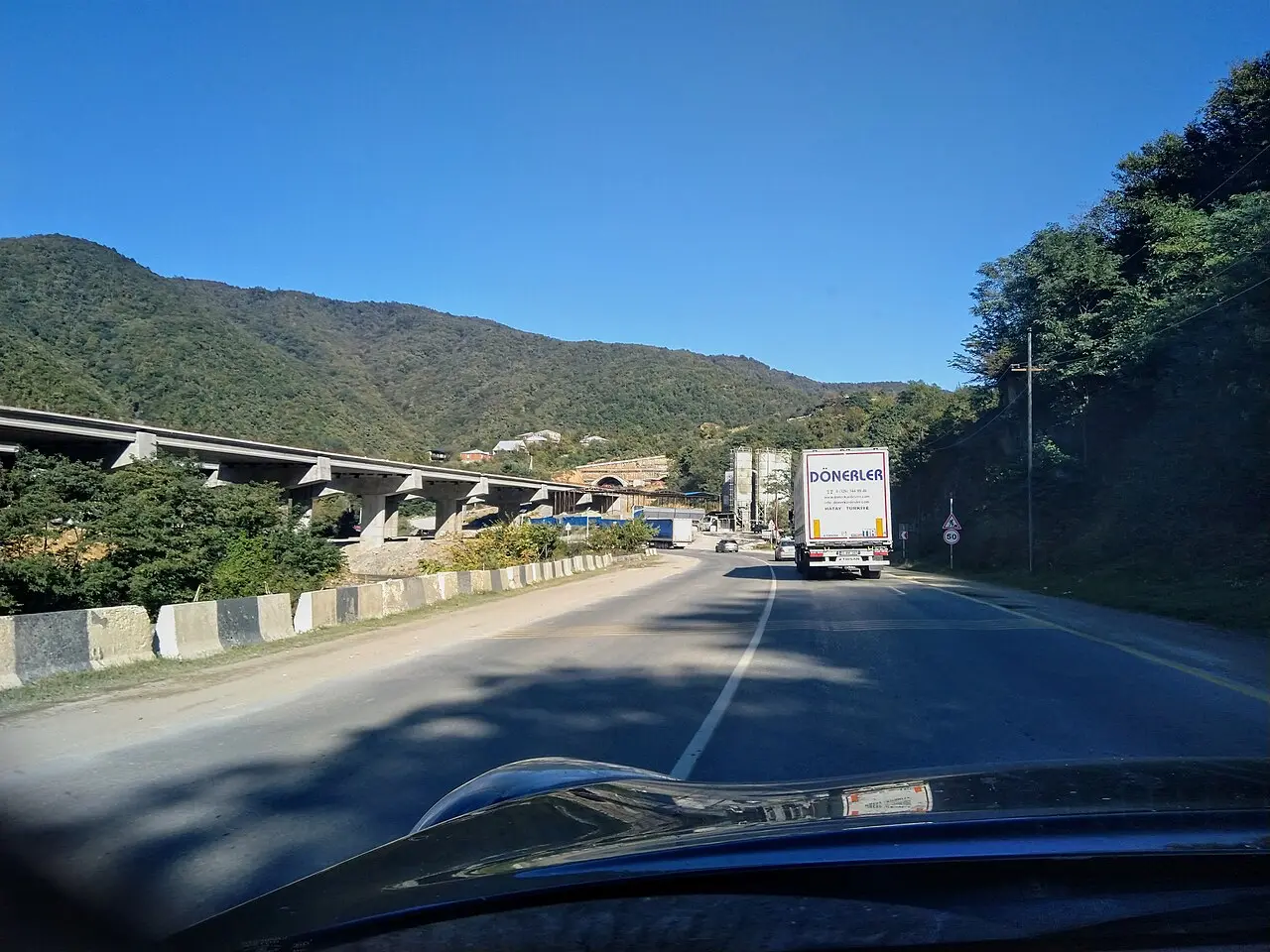 Mountain Tbilisi–Batumi highway near the Rikoti Pass