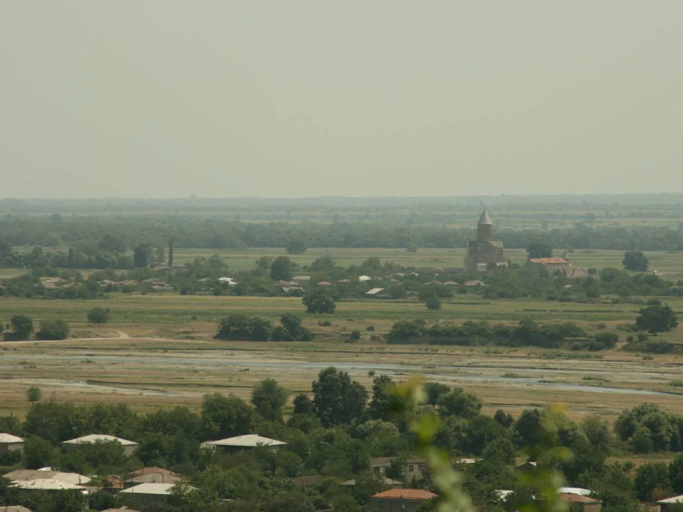 The Alazani valley and Alaverdi Monastery near Kvemo Alvani