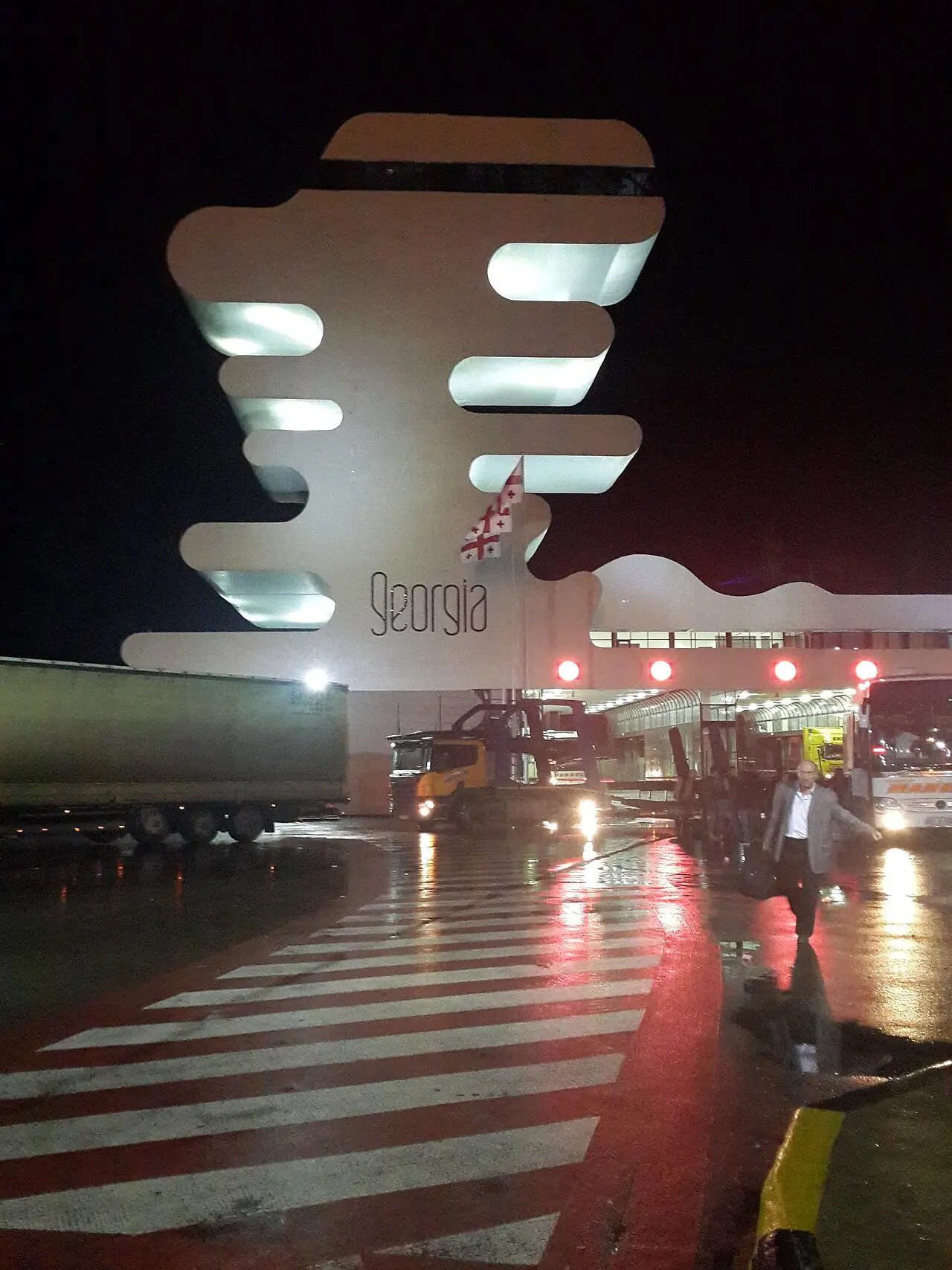 The Sarpi border checkpoint on Georgia’s land frontier